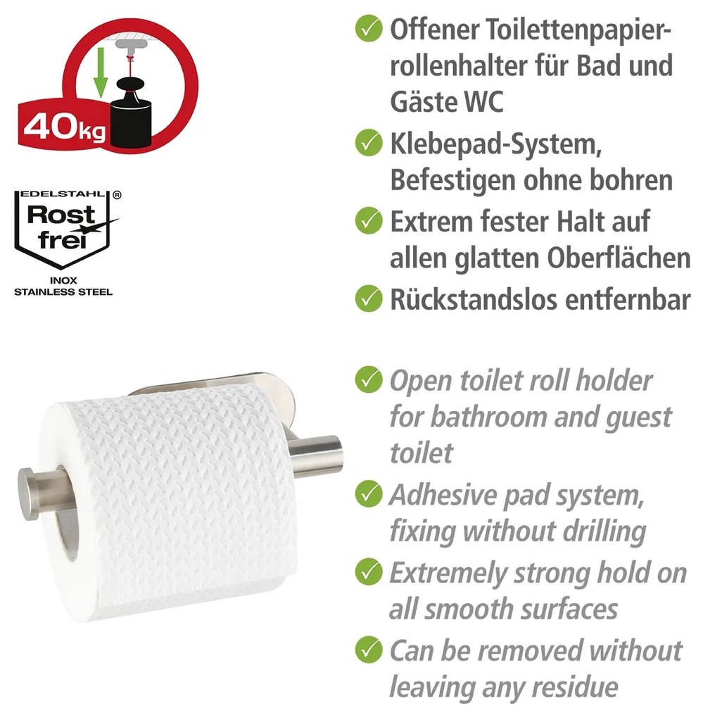 Wenko Orea turbo-loc toiletrolhouder RVS mat