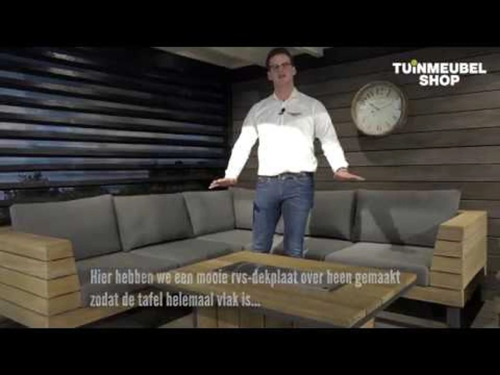 Lifestyle Garden Furniture Seaside Lounge Vuurtafel X  antraciet Aluminium Grijs