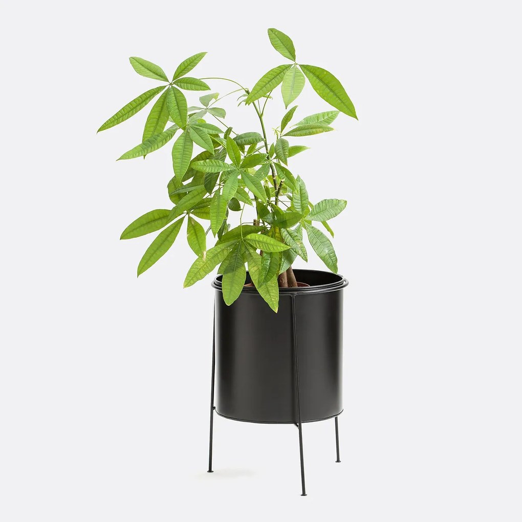 Bloempot op poot in geverfd metaal Ø30 cm, INAYA