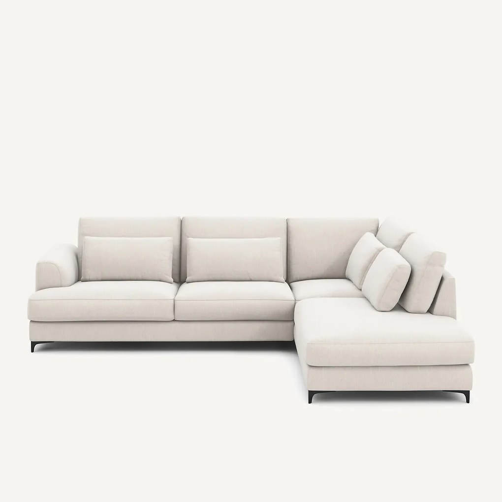 Omvormbare hoekbank rechts in chenille fluweel, Marsile