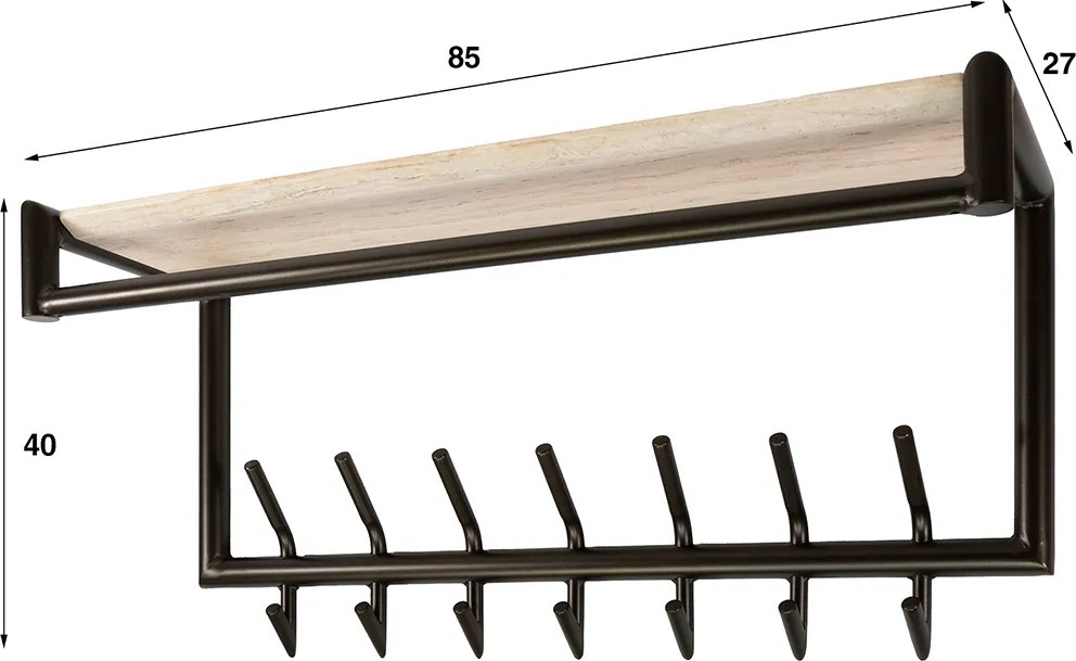 Kapstok Met Hoedenplank En 7 Haken