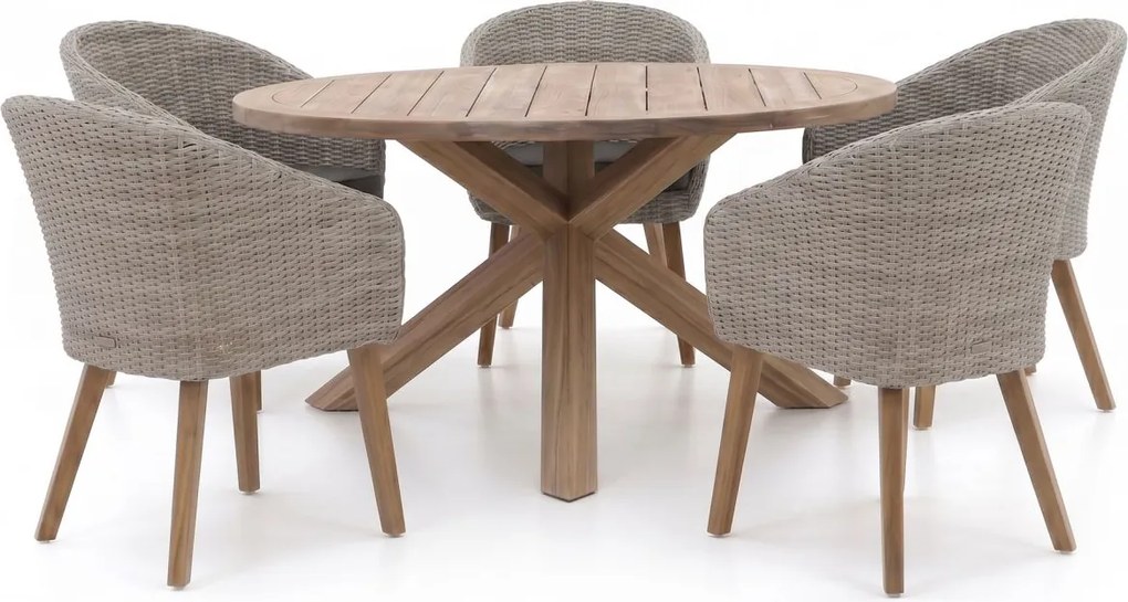 Diningset Intenso  | 5 personen | Tuinset teakhout | 6-delig | Kees Smit Tuinmeubelen