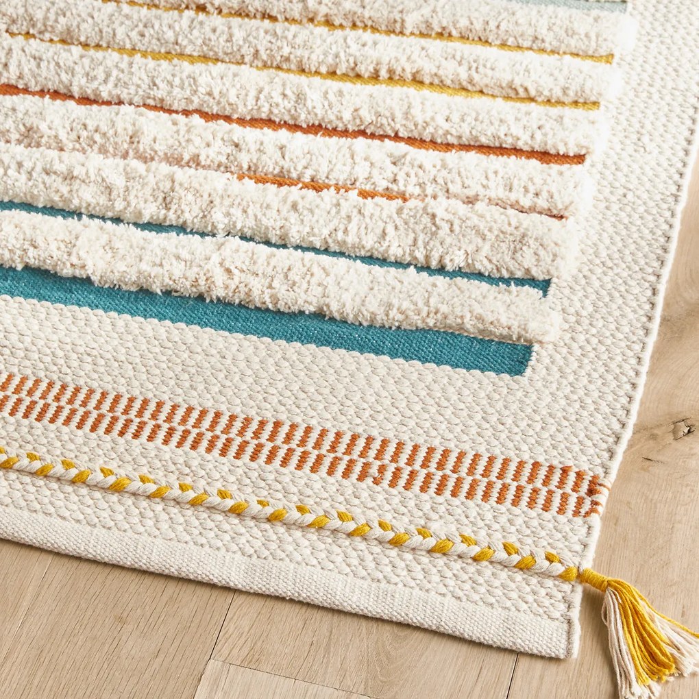 Vloerkleed in handgeweven katoen, Tomulo