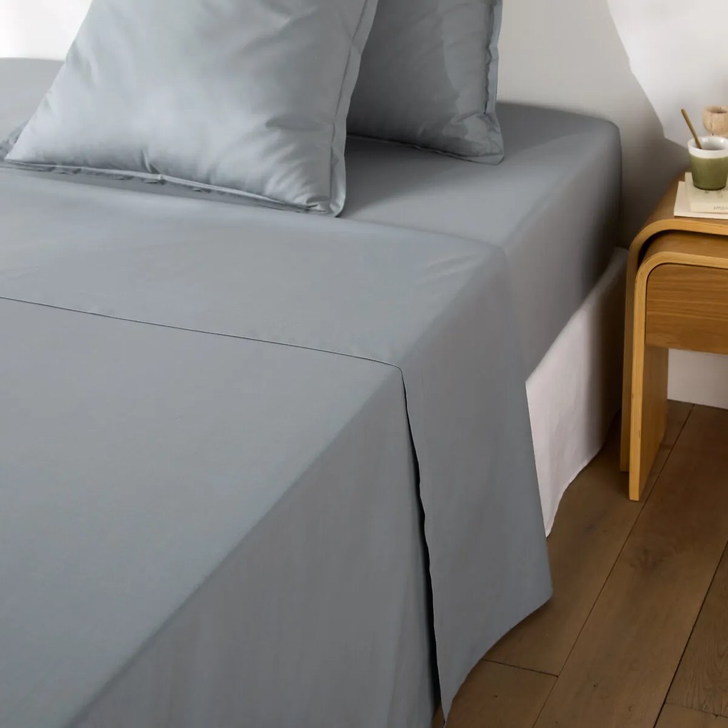 Effen plat laken in perkalkatoen Scenario