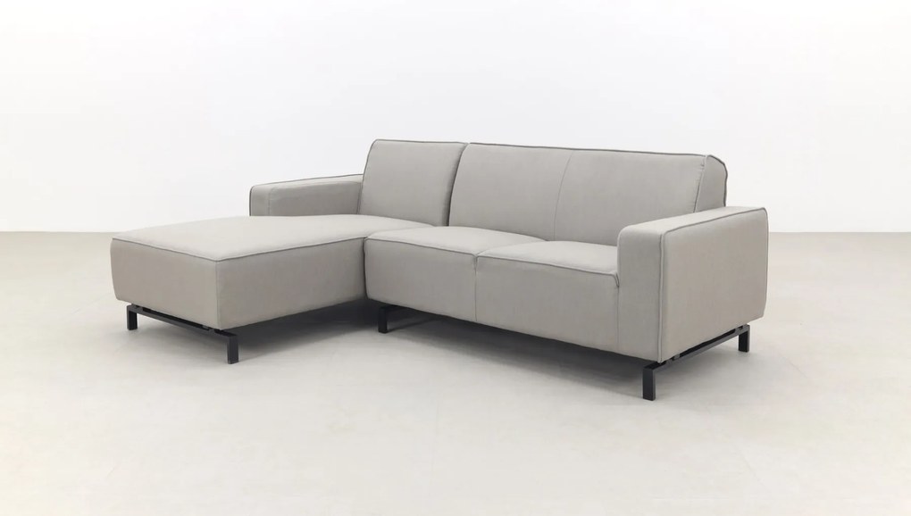 Boavista Sunbrella loungebank chaise longue - Nature Grey - 2-delig - rechts