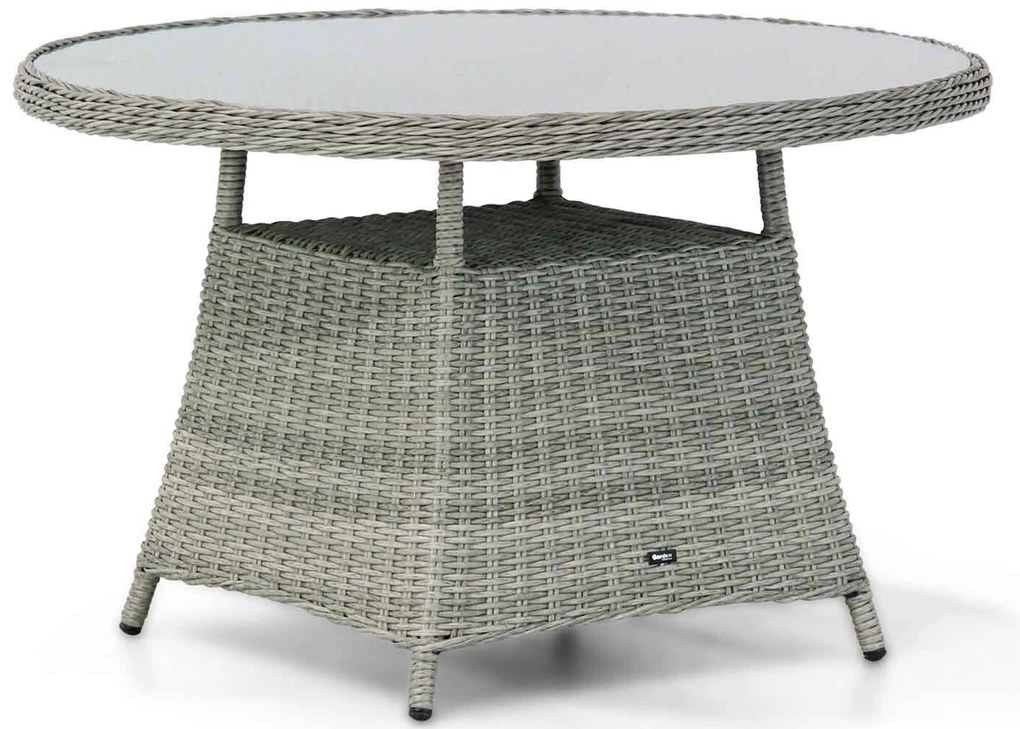 Dining Tuintafel Rond rond 120 cm Grijs Buckingham