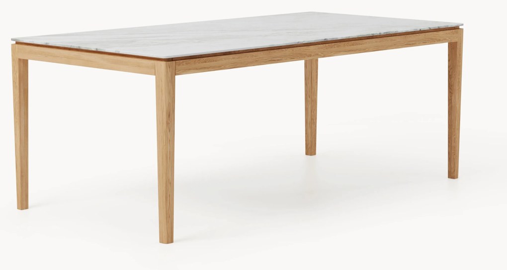 Eettafel Jackson met tafelblad in marmerlook, verschillende formaten