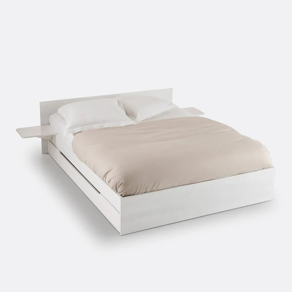 Bed met lattenbodem, lade en legplanken, Crawley