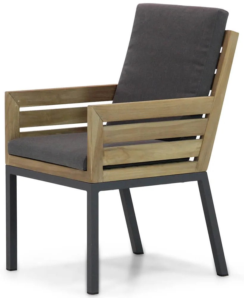 Tuinset 6 personen 240 cm Aluminium/teak Old teak greywash Lifestyle Garden Furniture Dakota/Diogo