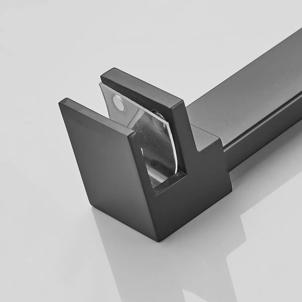 Saniclear Modern klemmen + stabilisatiestang 100cm zwart mat