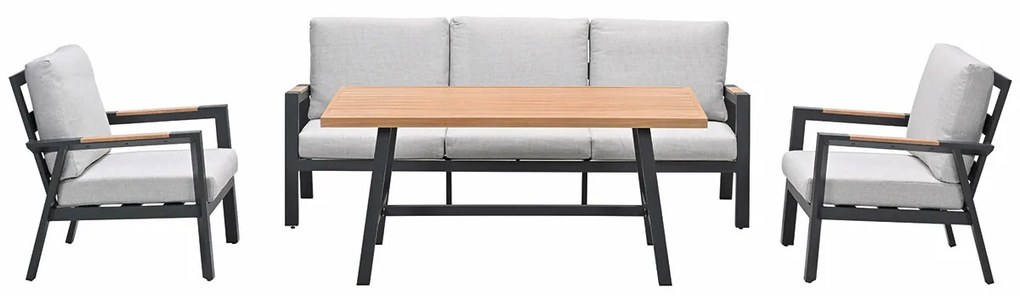 Garden Impressions Lissabon lounge dining set 4-delig stoel-bank - valley sand