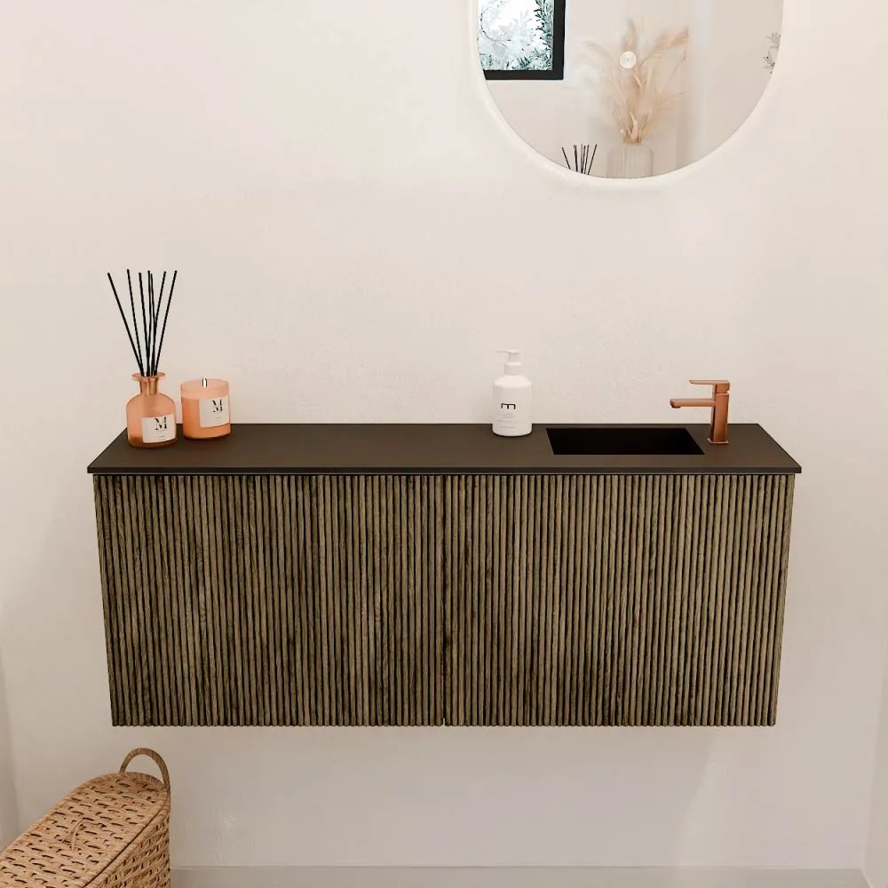 Mondiaz Joya 100cm toiletmeubel dusk met wastafel faye rechts 1 kraangat urban