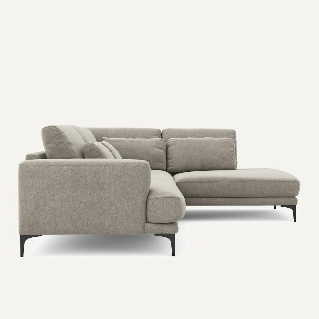 Hoekbank rechts in chenille fluweel, Marsile