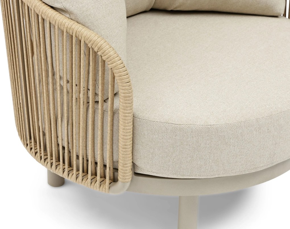 Stoel en Bank Loungeset 5 personen Rope Zand/Beige Coco Amici/Tivano
