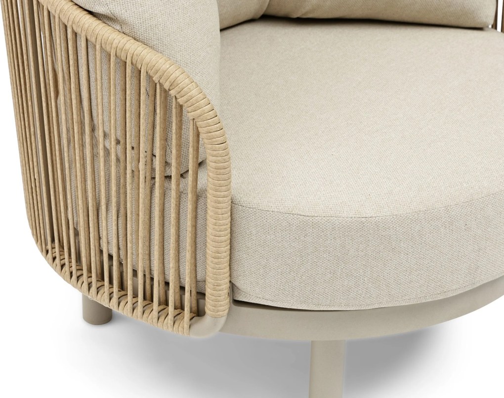 Stoel en Bank Loungeset 5 personen Rope Zand/Beige  Coco Amici