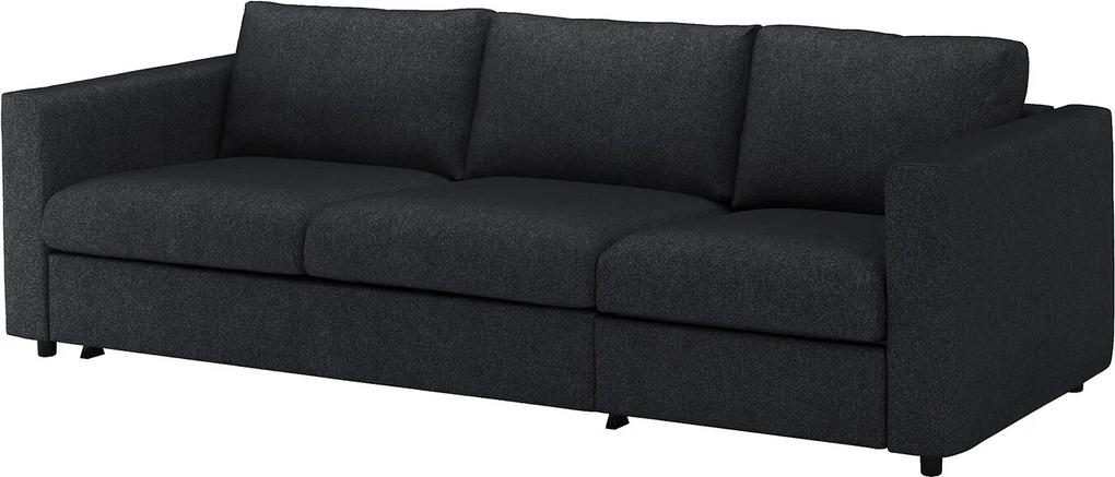 IKEA VIMLE 3-zits slaapbank Tallmyra zwart/grijs - lKEA