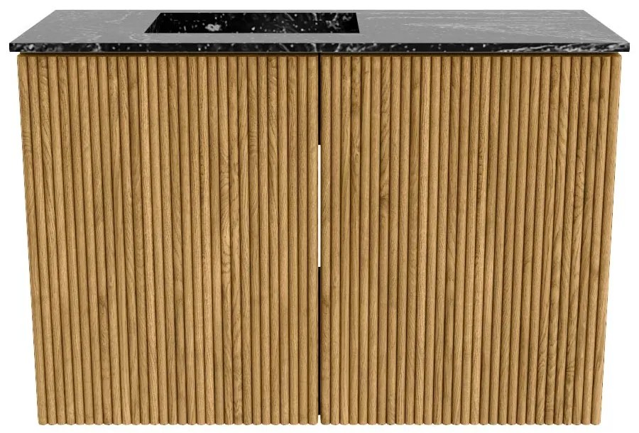 Mondiaz Joya DLux 60cm toiletmeubel oak met wastafel faye links zonder kraangat lava