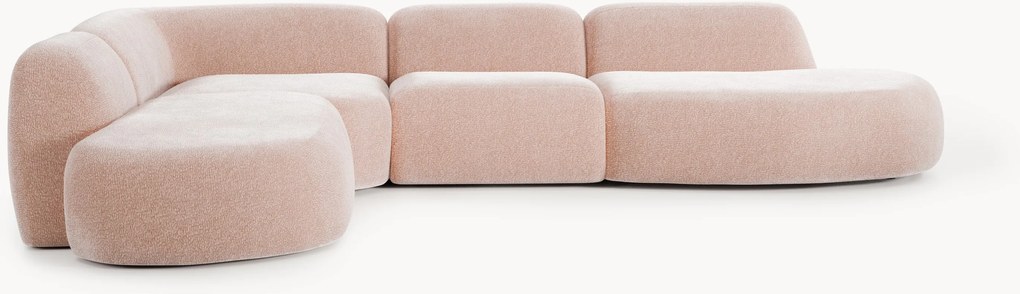 XL modulaire hoekbank Wolke met chaise longue