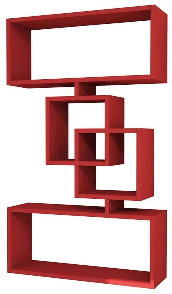 Homemania Wandschap Harmony 70x22x117 cm rood
