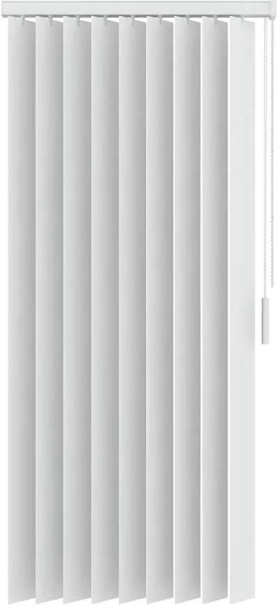 Verticale lamellen PVC verduisterend 89 mm - wit - 150x180 cm - Leen Bakker
