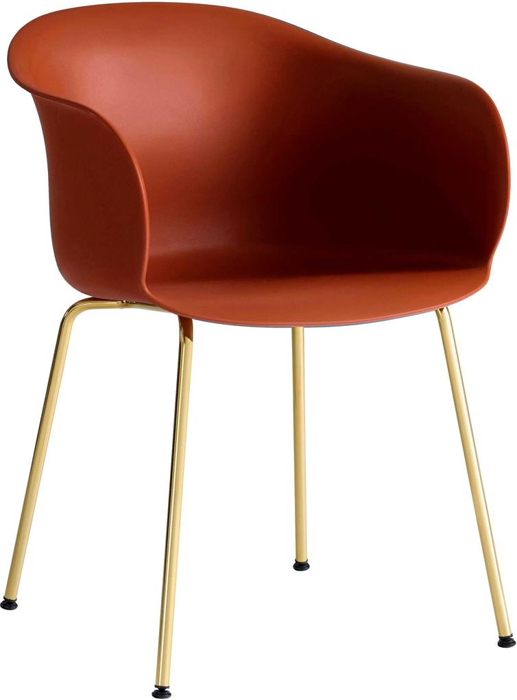 &tradition Elefy JH28 stoel met messing onderstel copper brown