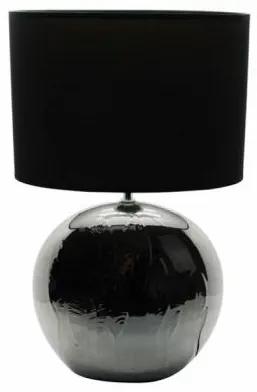 Rox Living Tafellamp 30 X 45,5 Cm Keramiek/Textiel Zilver/Zwart