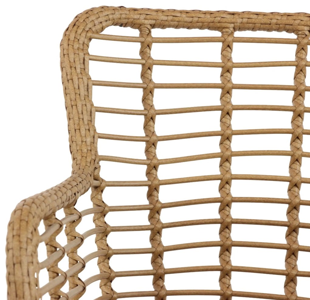 Tuinset Ronde Tuintafel 4 personen 120 cm Aluminium/wicker Taupe  Lifestyle Garden Furniture Toledo/Vienna