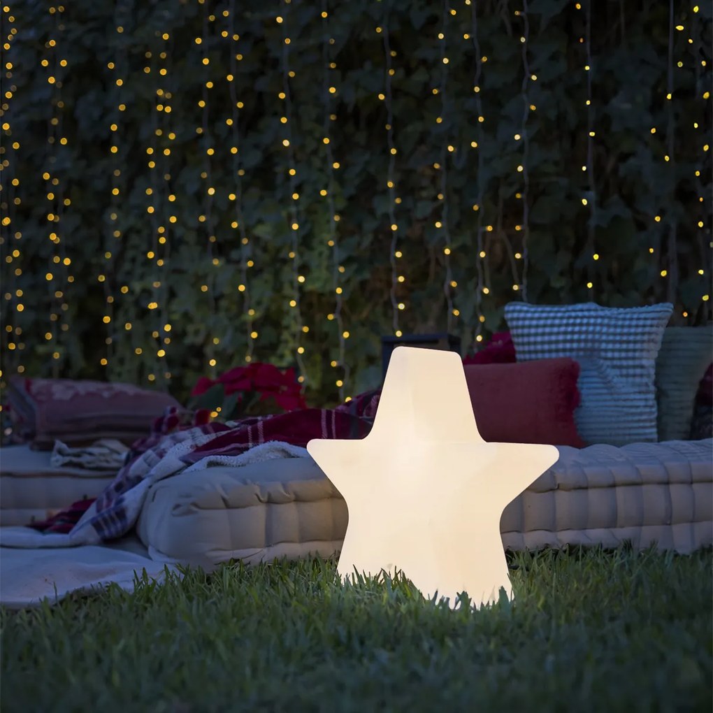 Buitenlamp Kerst vloerlamp wit 60cm incl. LED oplaadbaar RGBW - Nova IP65 Buitenverlichting