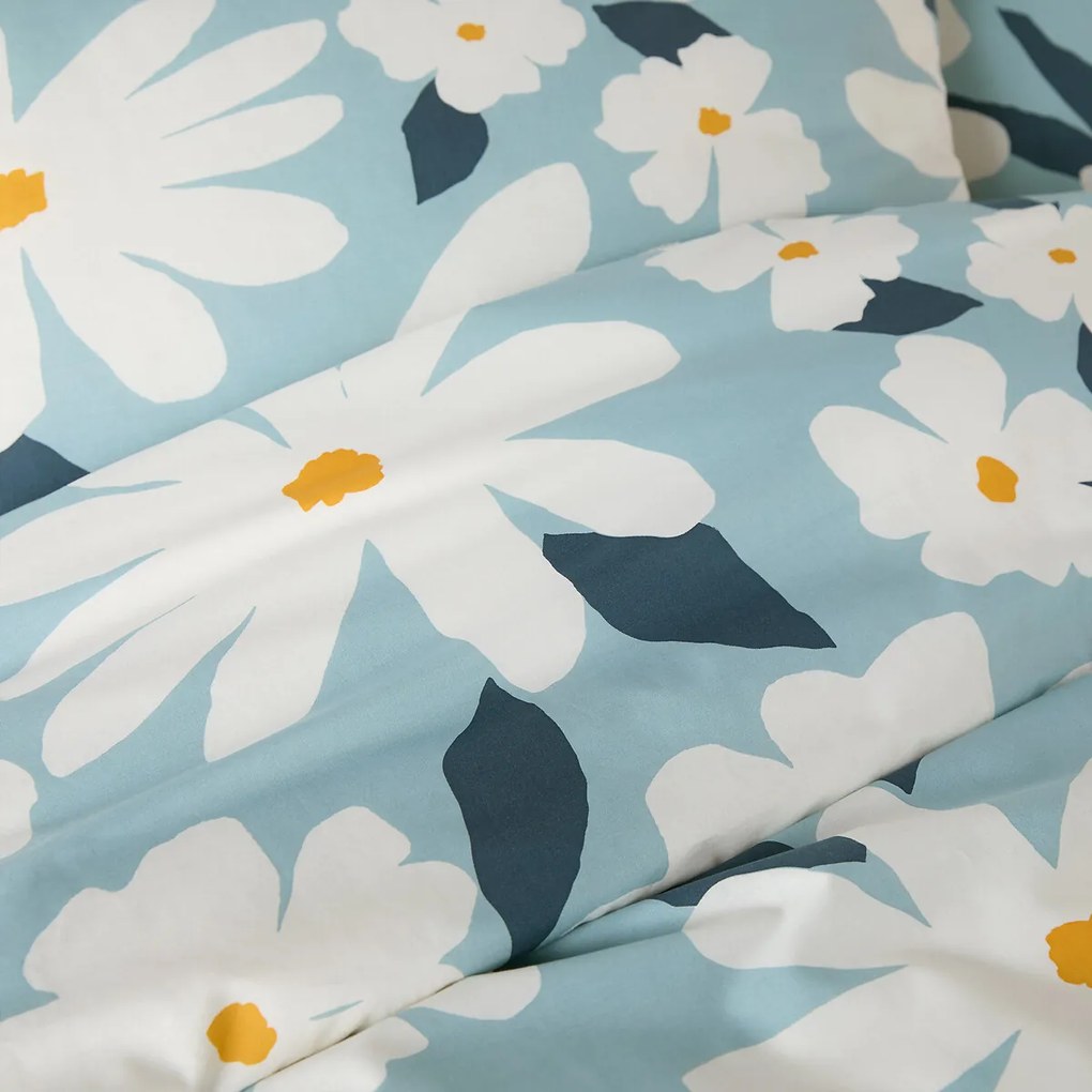 Bedset in katoen, vierkant kussensloop, Chandra