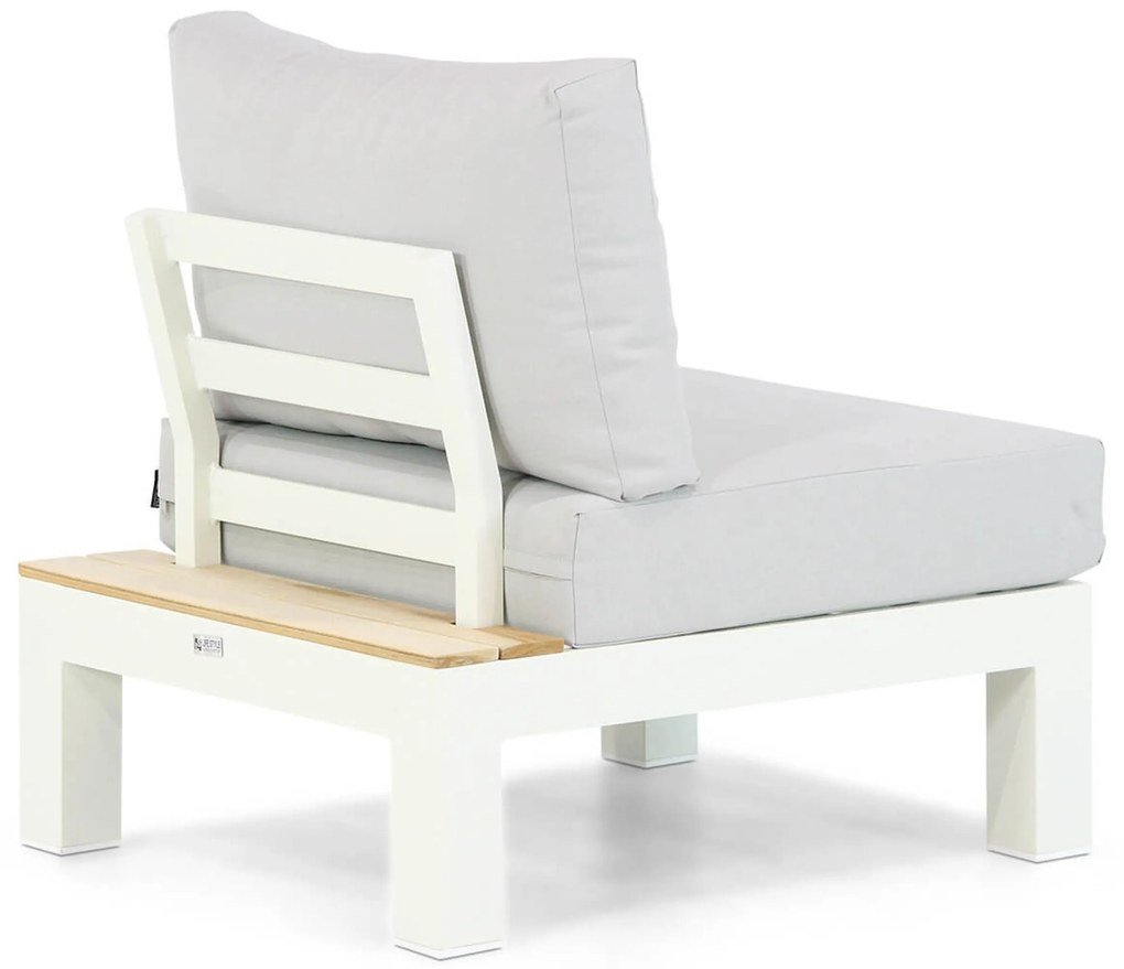 Loungeset 6 personen Aluminium/teak Wit Lifestyle Garden Furniture Ravalla/Seaside