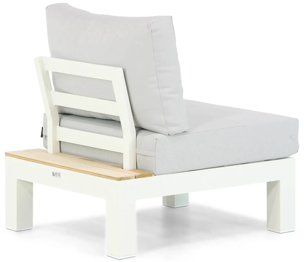 Loungeset 6 personen Aluminium/teak Wit Lifestyle Garden Furniture Ravalla/Seaside