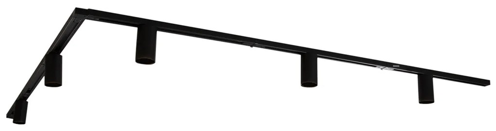 Modern railsysteem met 5 spots zwart 1-fase GU10 50mm - Iconic Ruby Honey