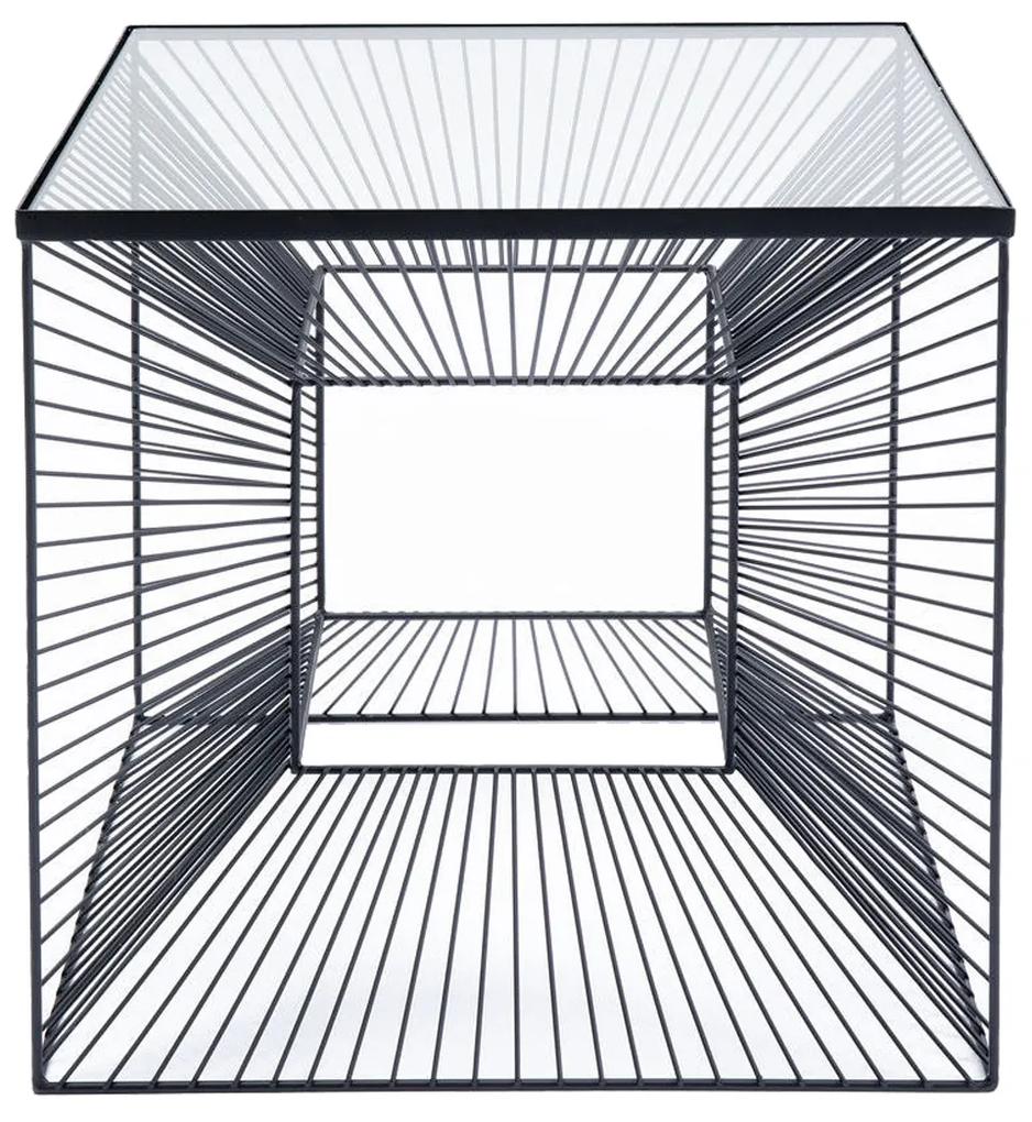 Kare Design Dimension Vierkante Bijzettafel Staaldraad - 46 X 46cm.