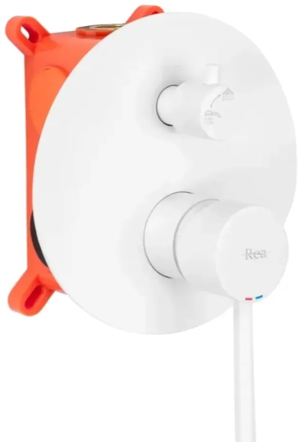 Inbouw badmengkraan Rea Lungo White + BOX