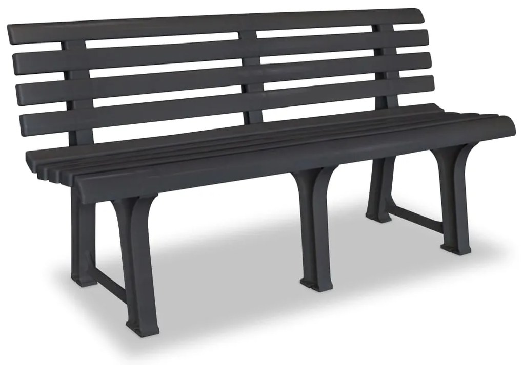 vidaXL Tuinbank 145,5 cm kunststof antraciet
