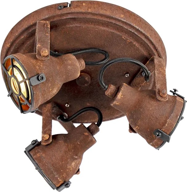 Smart plafondlamp roestbruin incl. 3 WiFi GU10 - Sorra