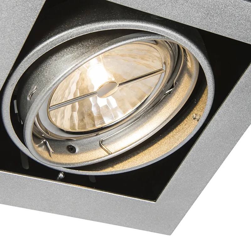 Grote Inbouwspot staal G53 111mm verstelbaar - Oneon Design, Modern QR111 / AR111 / G53 vierkant Binnenverlichting Lamp