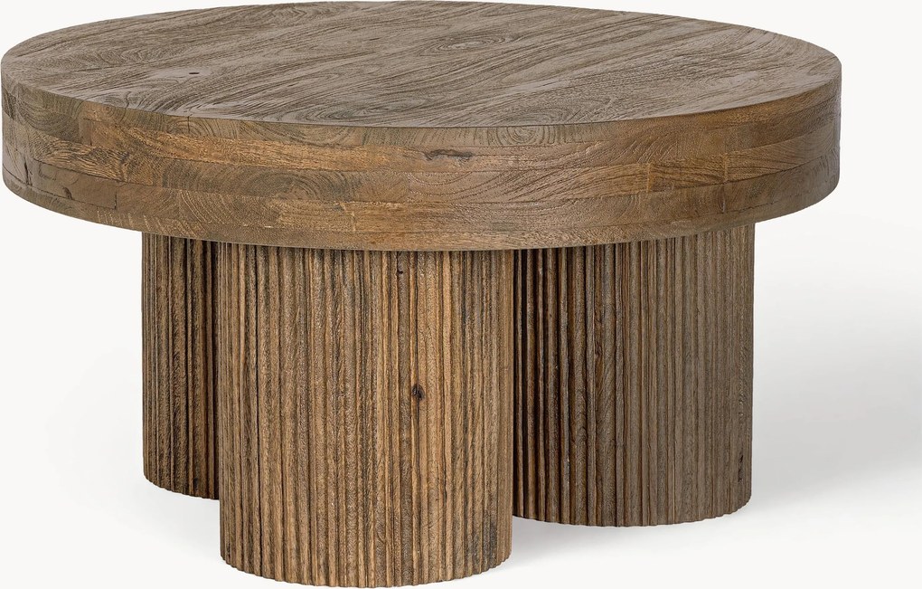 Ronde mangohouten salontafel Dacca