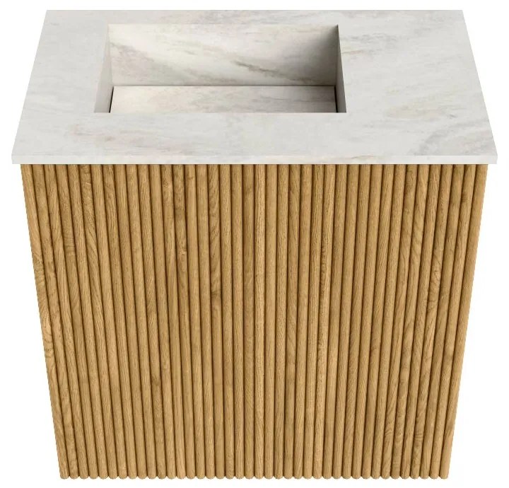 Mondiaz Joya DLux 40cm toiletmeubel oak met wastafel faye links 1 kraangat ostra