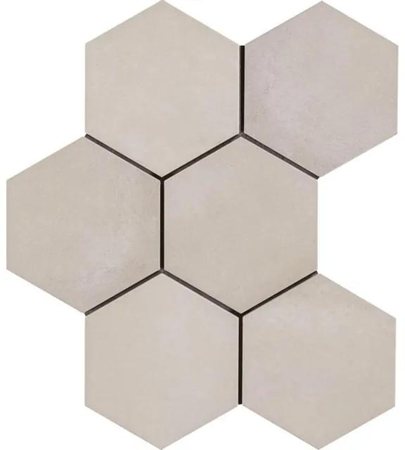 Ragno Rewind Vloer- en wandtegel hexagon 18x21cm 9.5mm R9 porcellanato Polvere 1030894