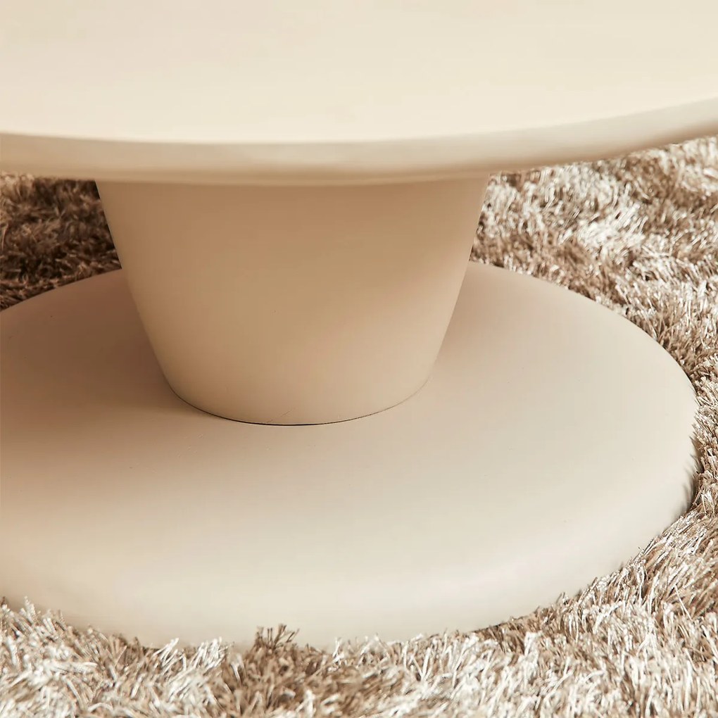 Starfurn Mabel Grote Ronde Salontafel Beige - 90 X 90cm.