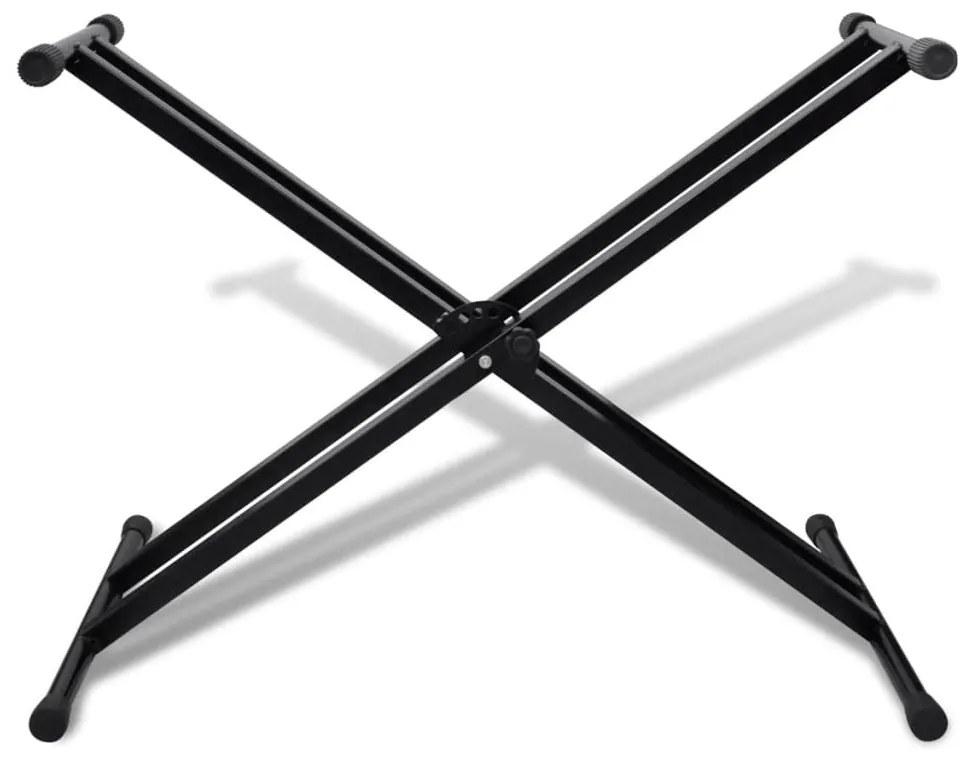 vidaXL Verstelbare keyboardstandaard dubbel X-frame