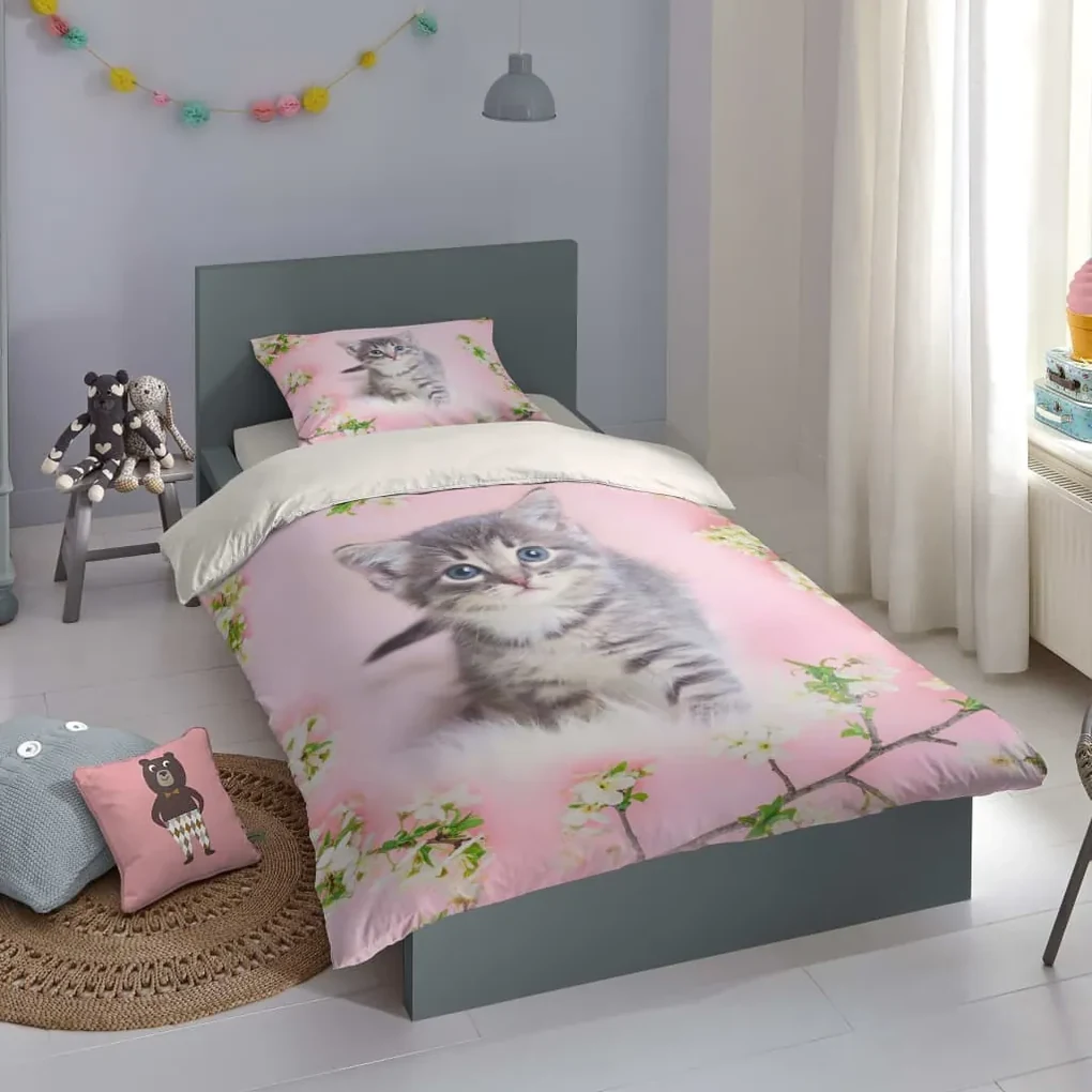 Good Morning Kinderdekbedovertrek Pussycat 140x200/220 cm