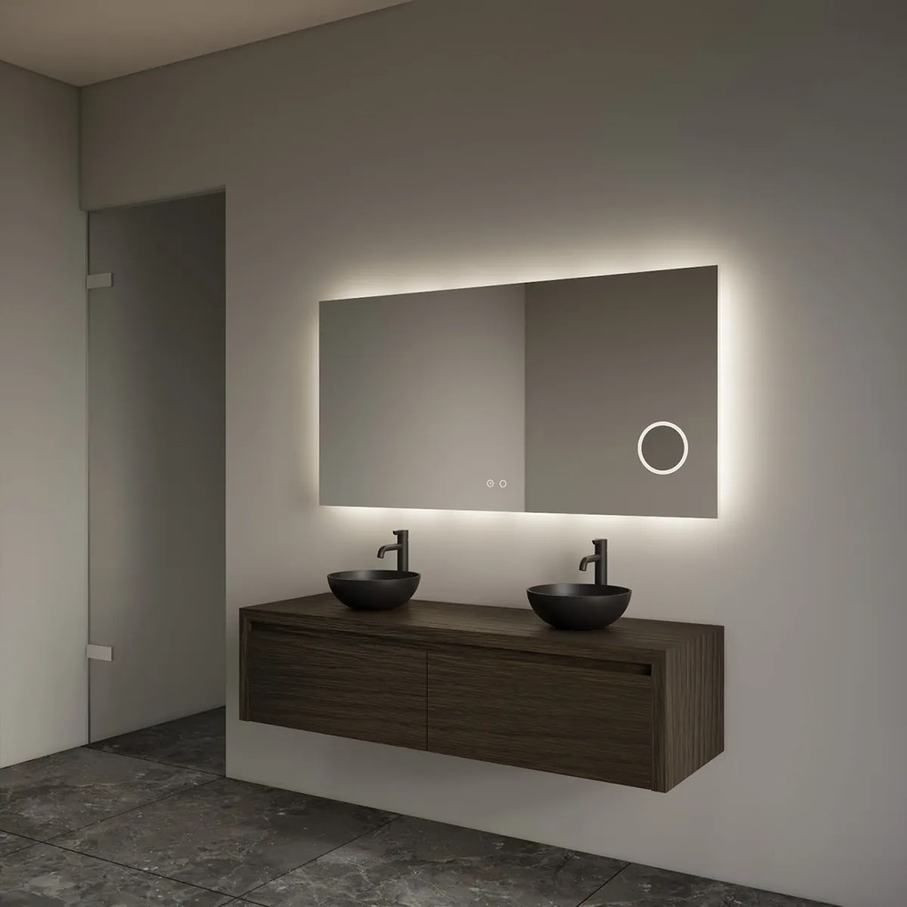 Gliss Design Ares badmeubel 120cm 2 lades charcoal zonder waskom