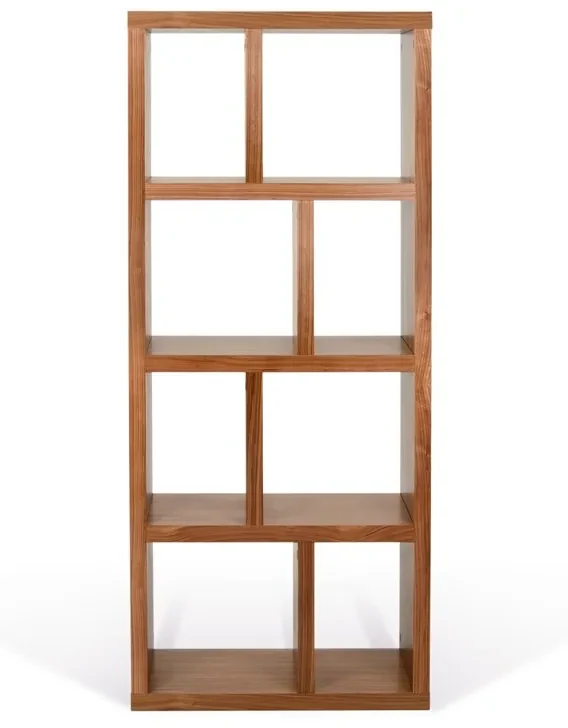 TemaHome Berlin Smalle Roomdivider 8-vaks Walnoot - 70x34x159cm.