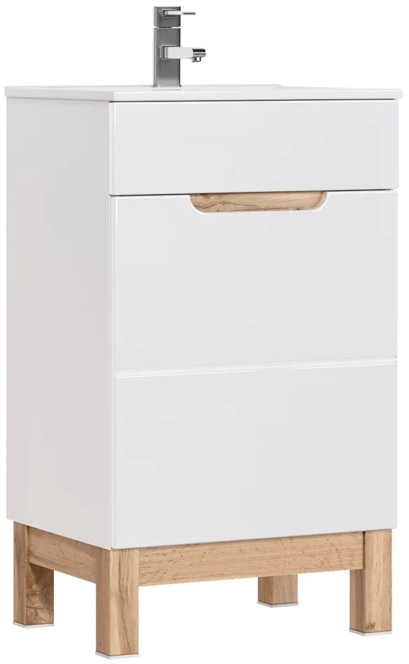 Comad Bali White 824 FSC onderkast 50cm eiken/wit