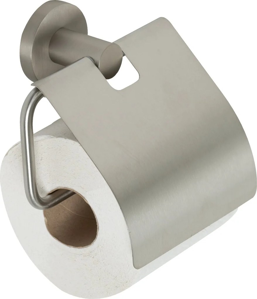 Plieger Vigo toiletrolhouder met klep geborsteld chroom