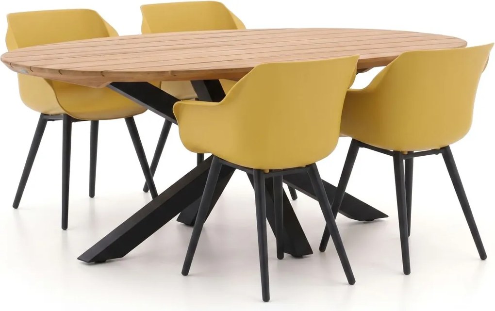 Diningset Hartman  | 4 personen | Tuinset teakhout | 5-delig | Kees Smit Tuinmeubelen