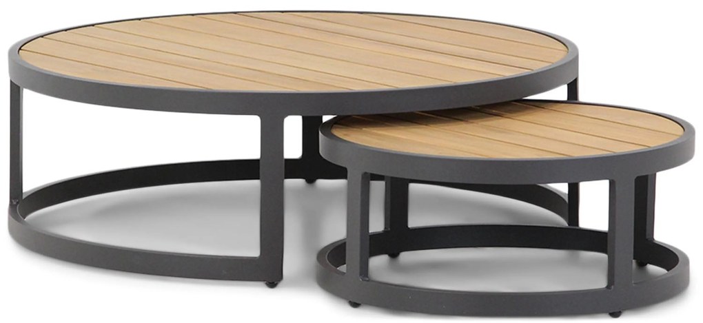 Hoek loungeset 4 personen Aluminium/wicker Grijs Santika Furniture Santika