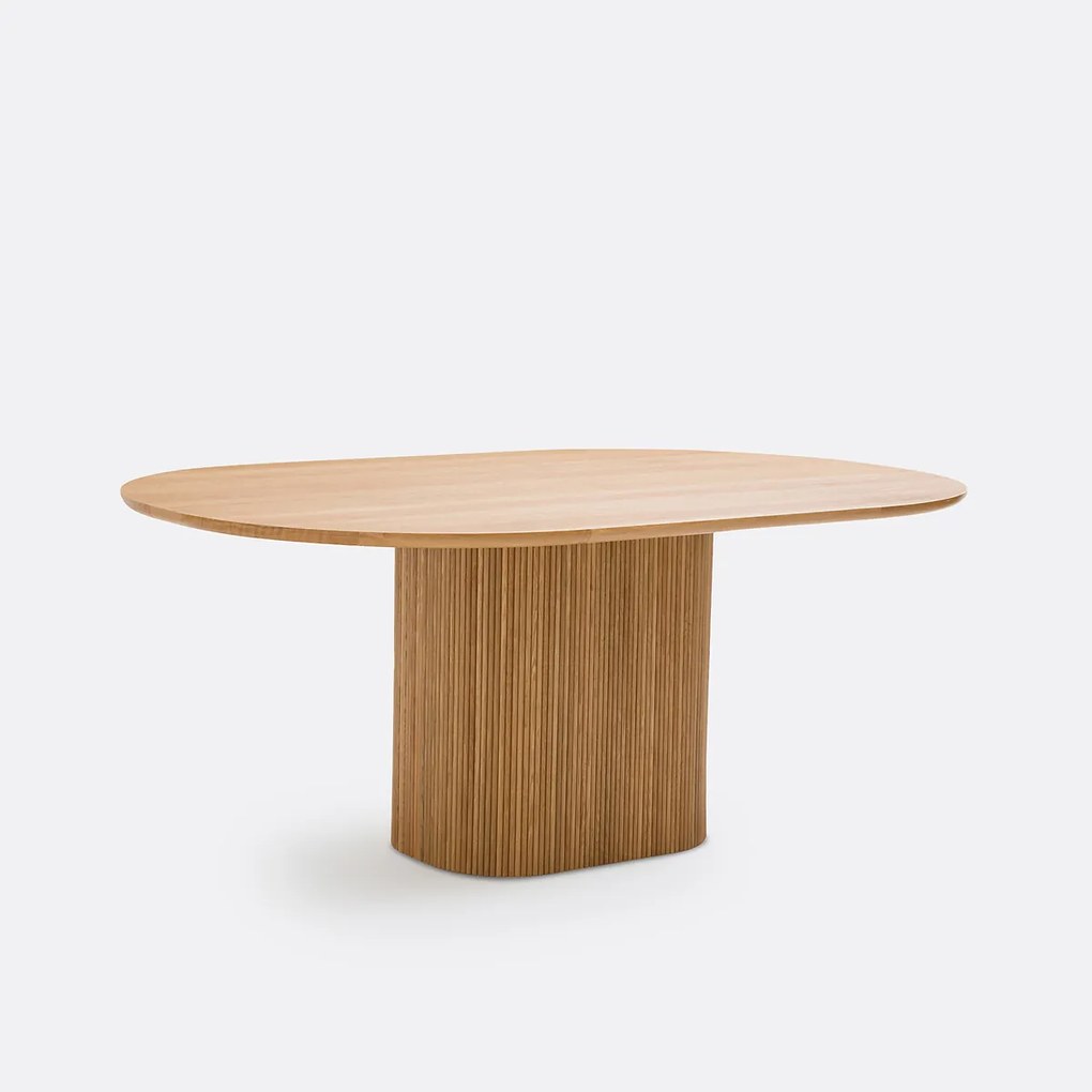Ovale eettafel, eikenfineer, voor 6 tot 8 couverts, Tamula